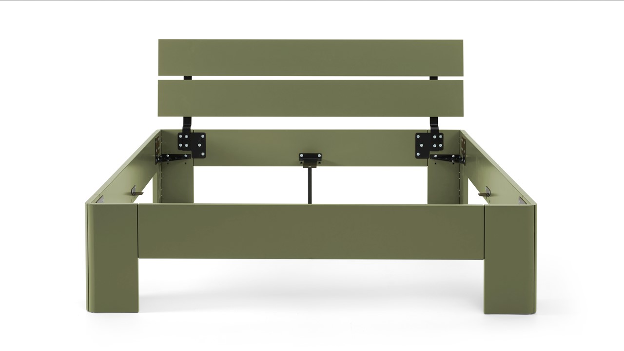 Bed Fresh met hoofdbord rietgroen