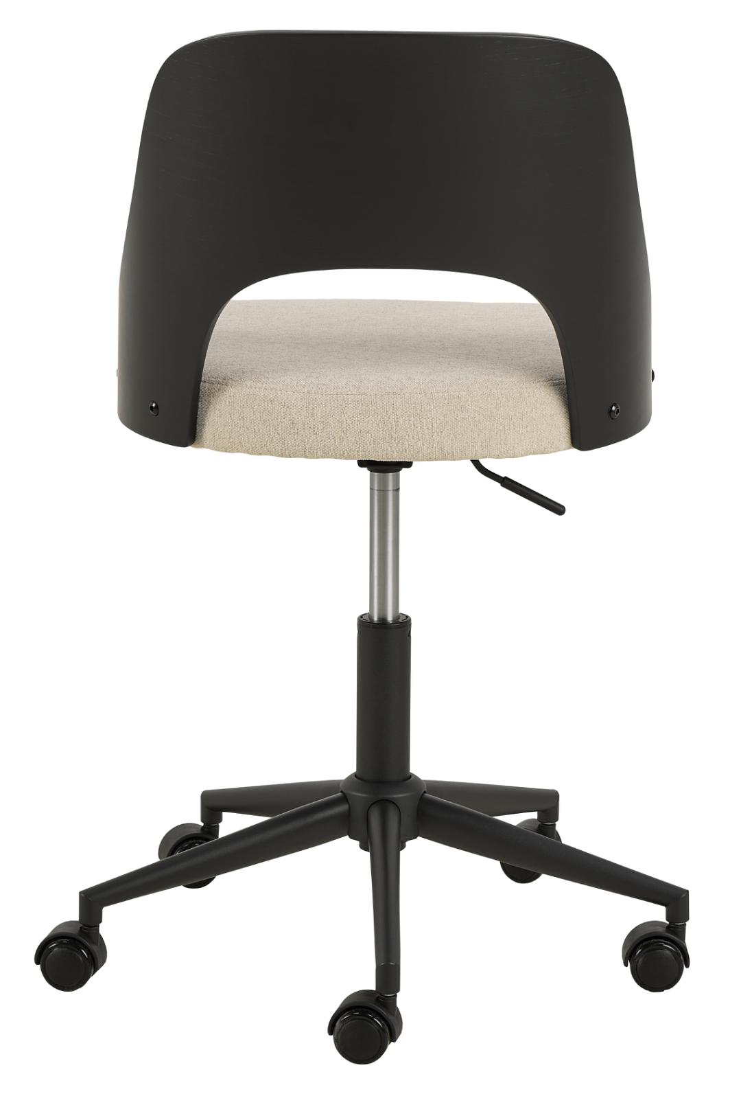 Hjem Interiors Norse Bureaustoel Zwart Eiken | Beige