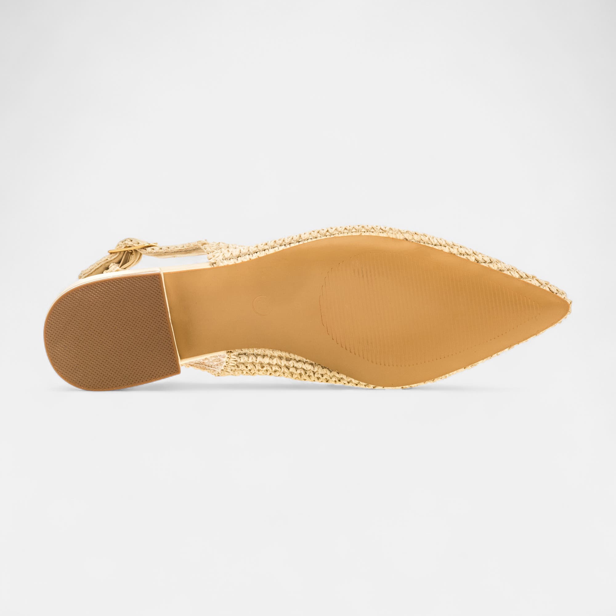 Escarpins avec bride arrière Femme beige
