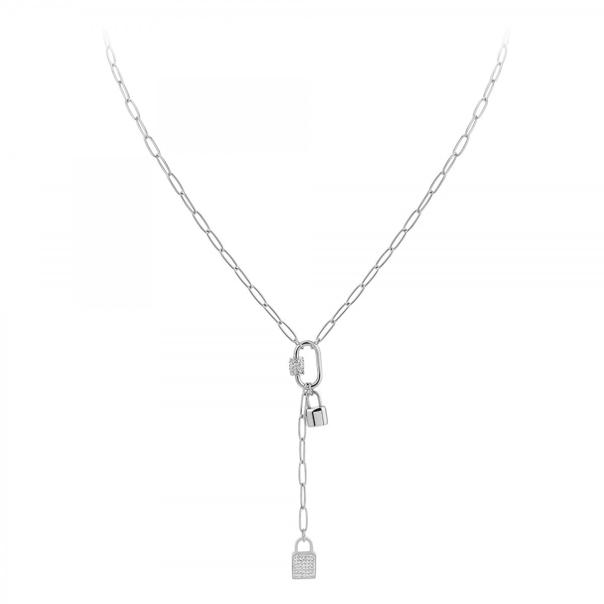 Collier cadenas SC Crystal orné de Cristaux scintillants