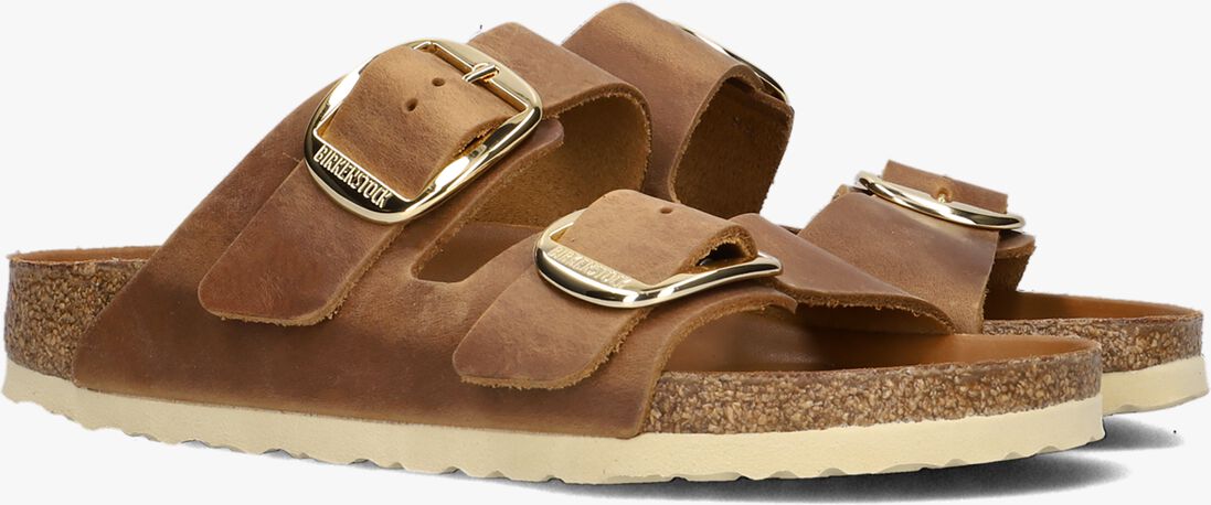 BIRKENSTOCK cognac birkenstock slippers arizona big buckle