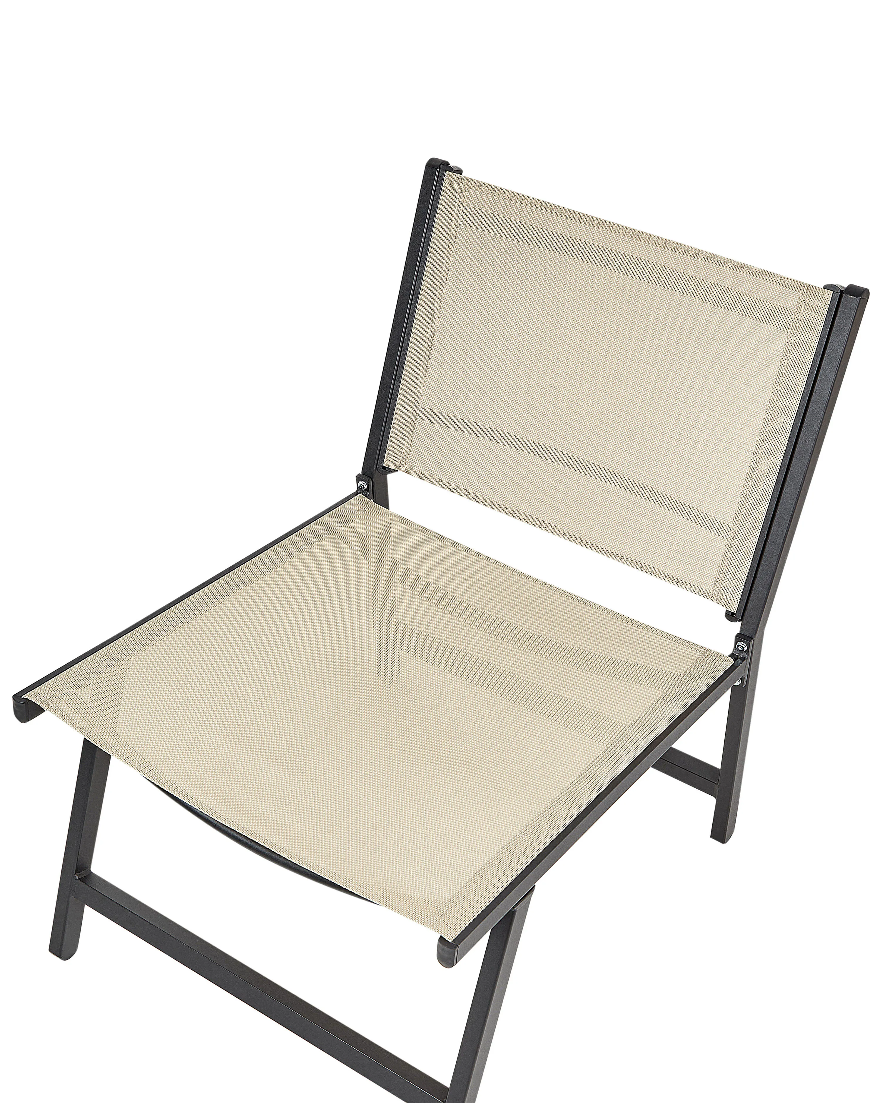 Tuinstoel MARCEDDI met voetenbank Metaal Beige