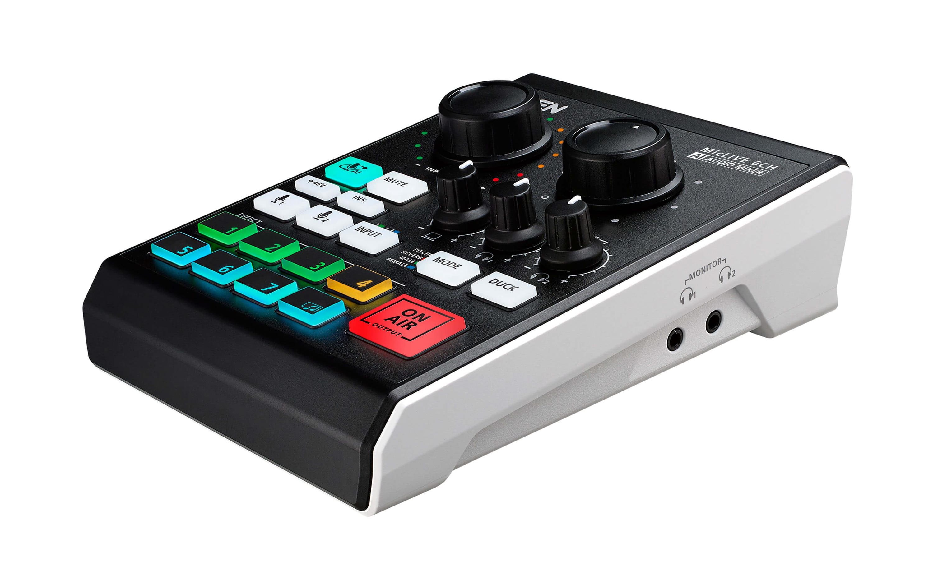Mischpult UC8000 MicLive 6CH Audio Mixer<br>All-in-One-Design vereinfacht Audio-Mixing-Workflow für Podcasting