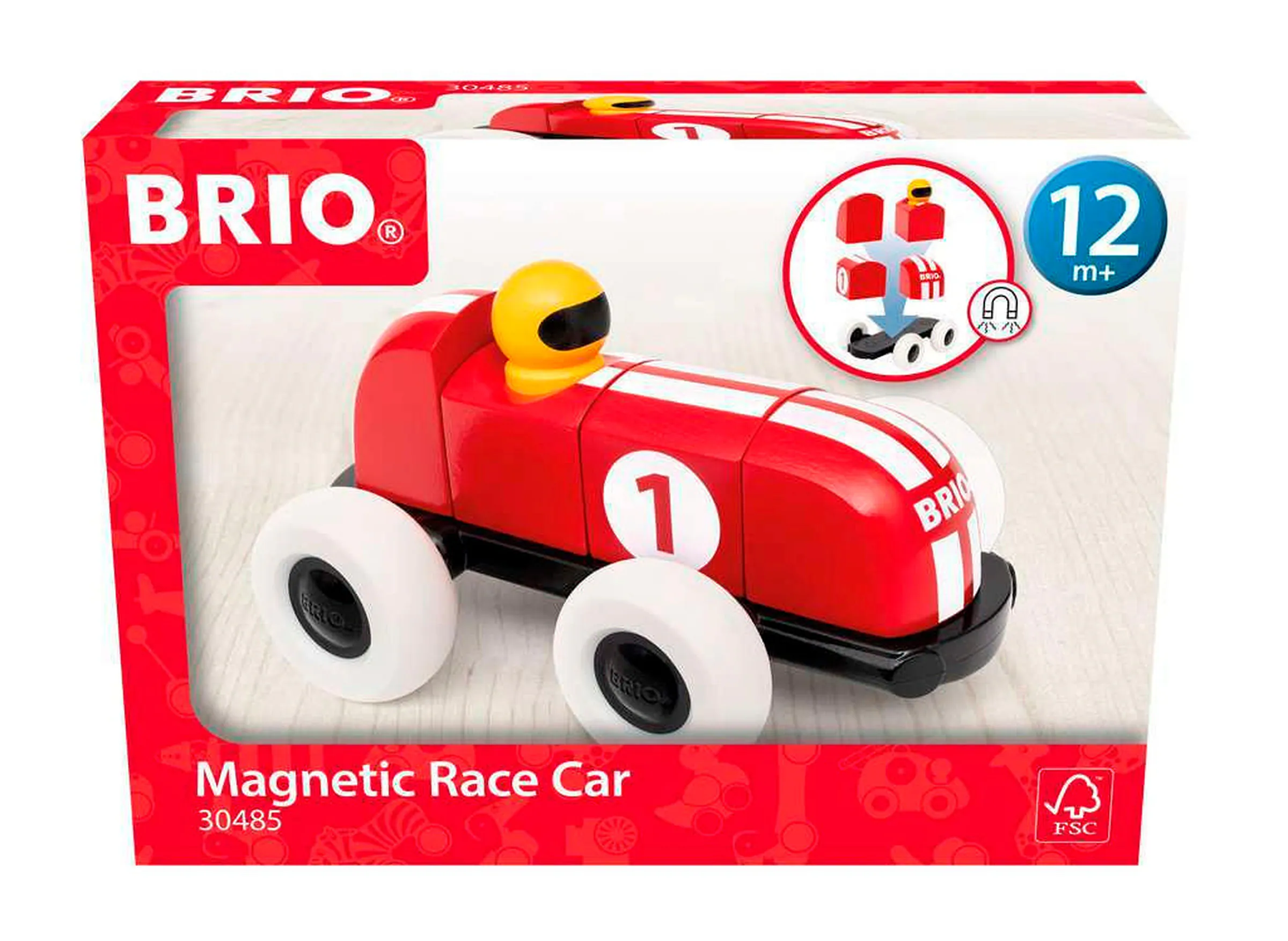 BRIO Rennwagen aus magnetischen Bausteinen