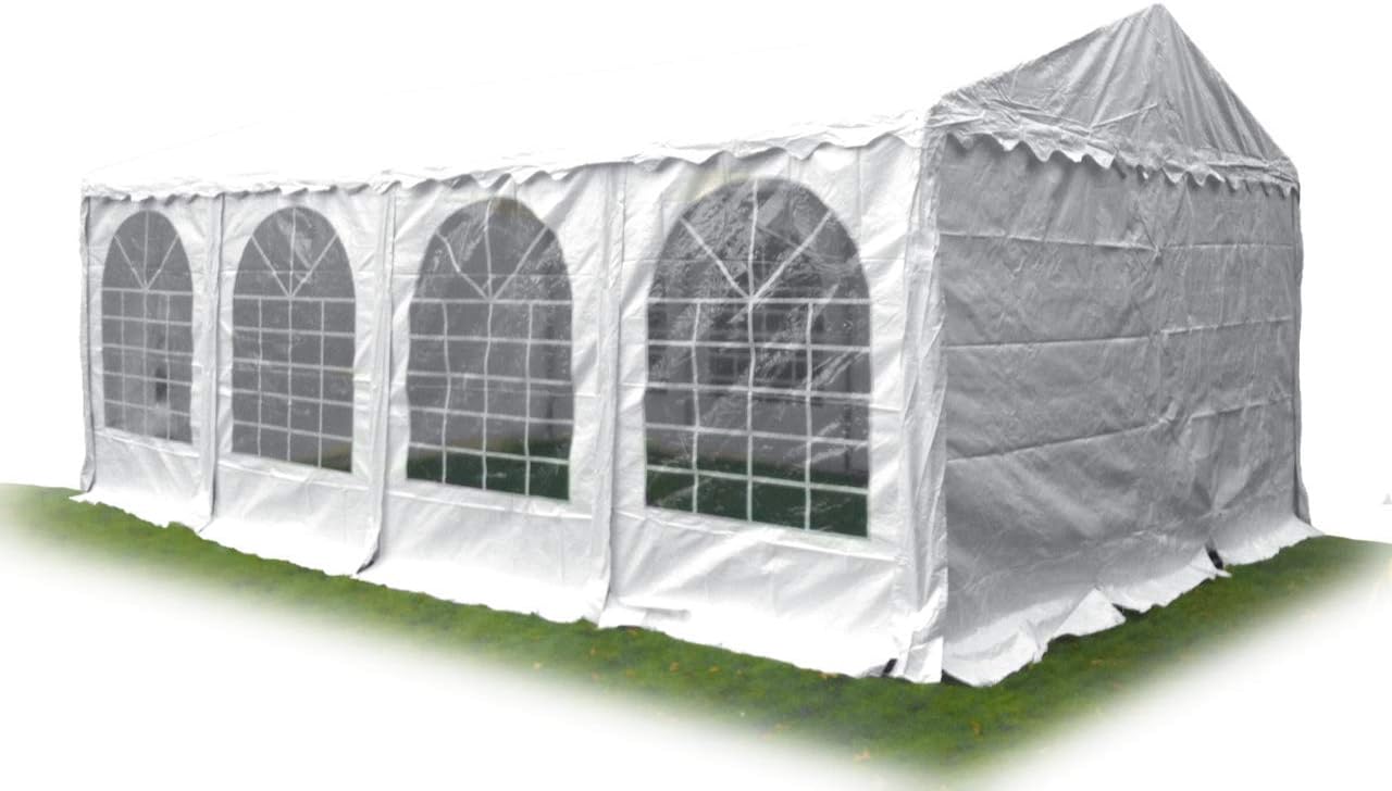 AMBISPHERE Partyzelt Classic Plus 4x6 m- wasserdicht -Pavillon PVC Plane 850 N - Festzelt - Bierzelt Wasserdicht, UV-Resistent & Feuerhemmend in mit 5 Jahren Garantie