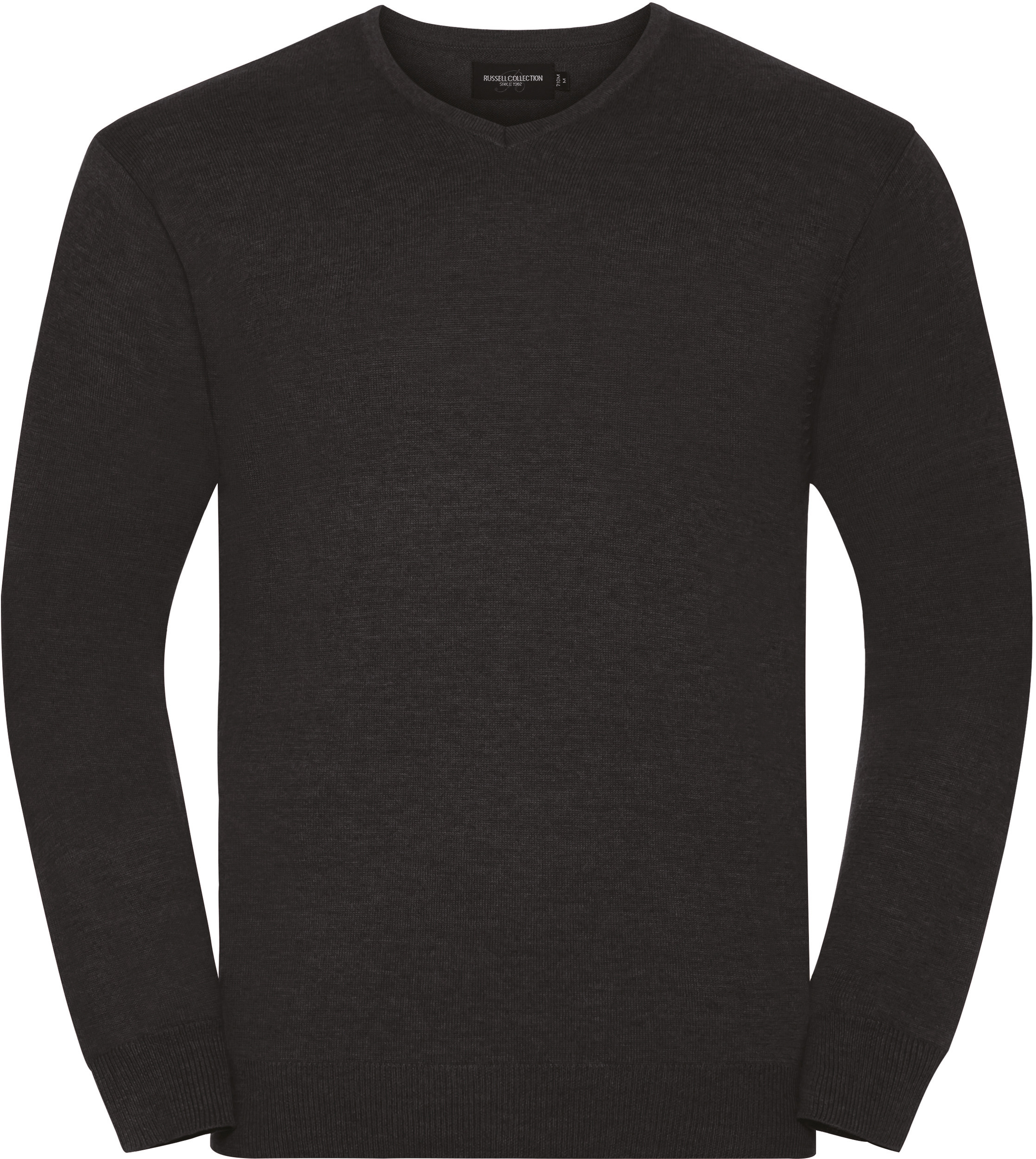 Russell Collection RU710M - Pull Moderne à Col V en Coton Mélangé