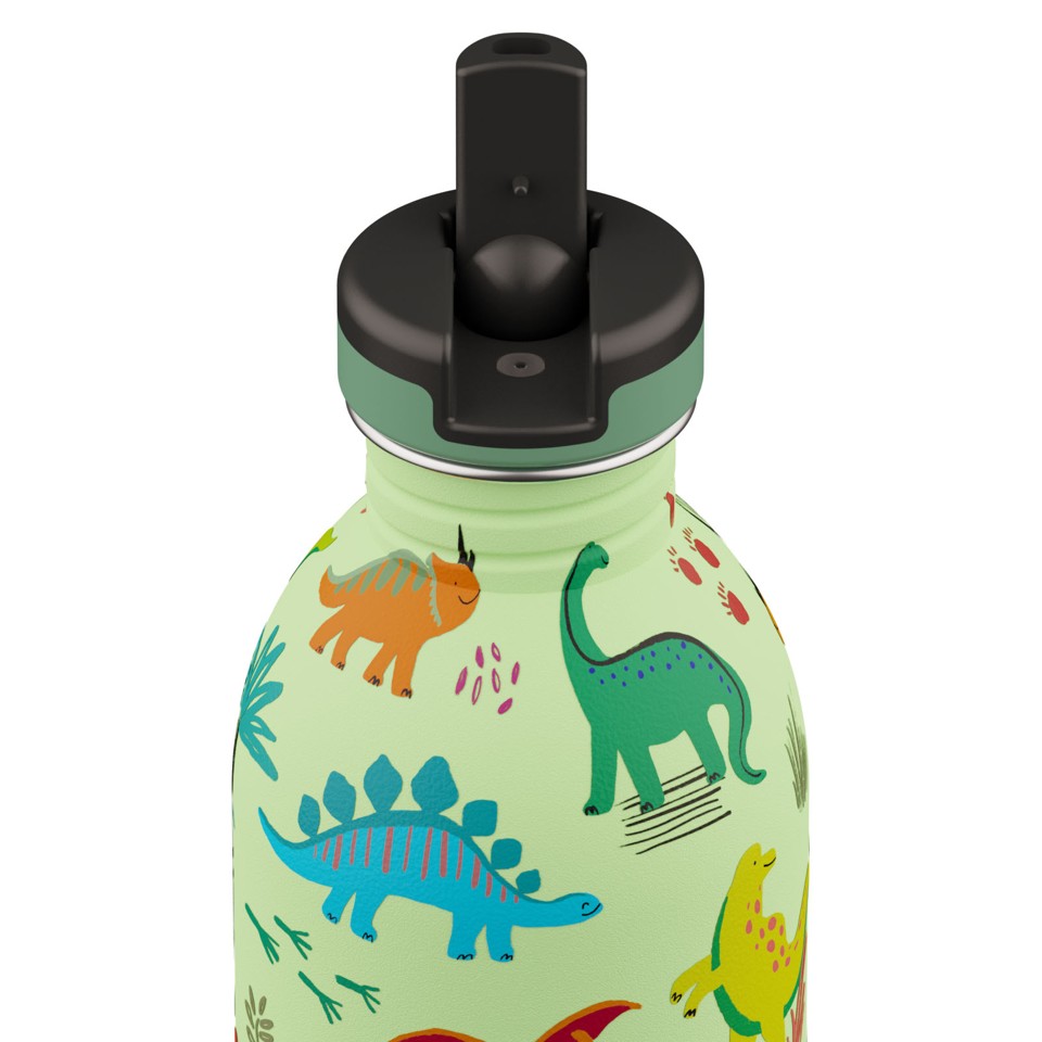 24 Bottles - 24 Bottles - Kids Collection - Drikkedunk med sportslåg 250 ml Jurassic Friends