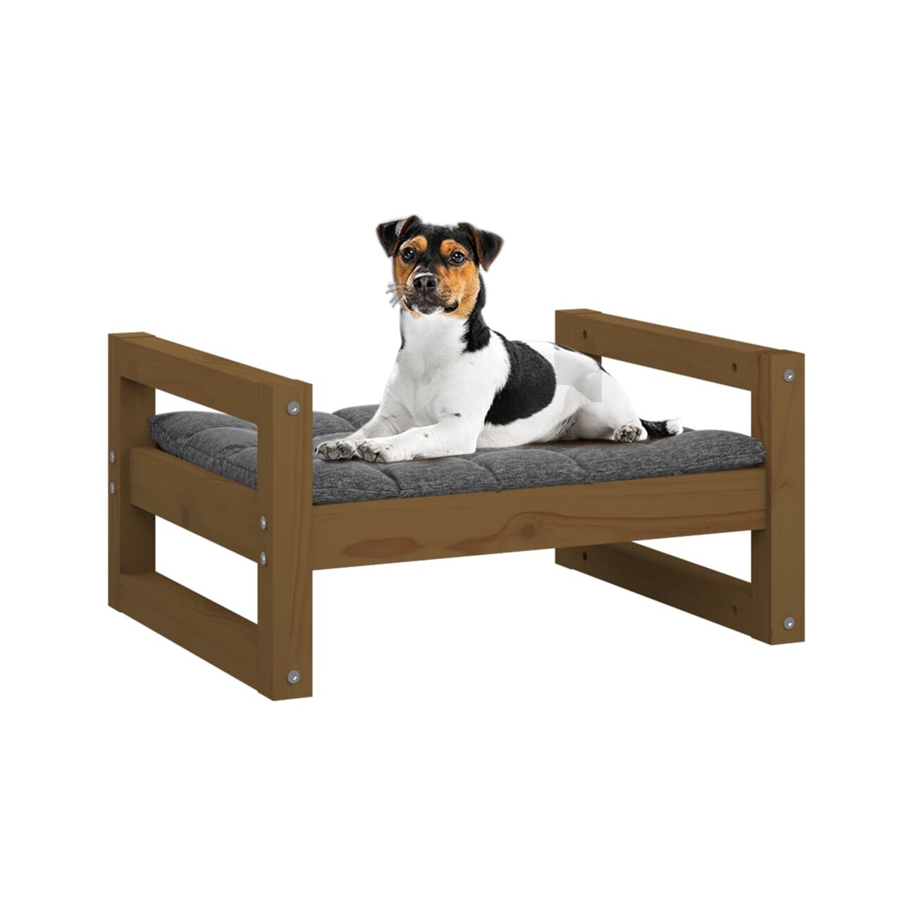 VidaXL Hundebett S (55,5x45,5x28 cm) aus Kiefernholz braun