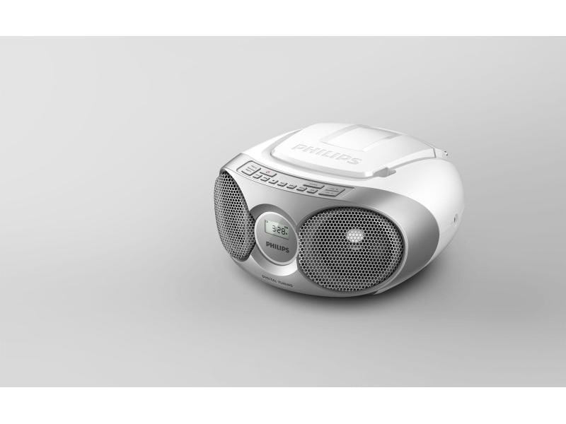 Philips Radio/CD-Player AZ215 Silber Mobiler CD-Player, silber