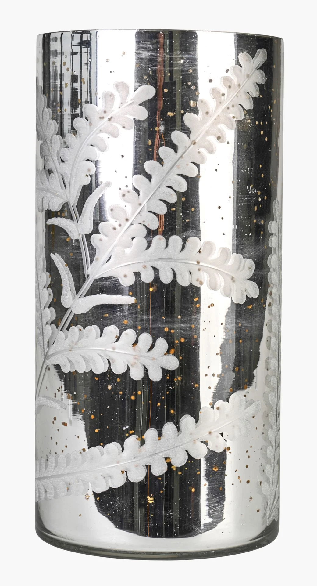 Vase sølv - 15x15x31 cm