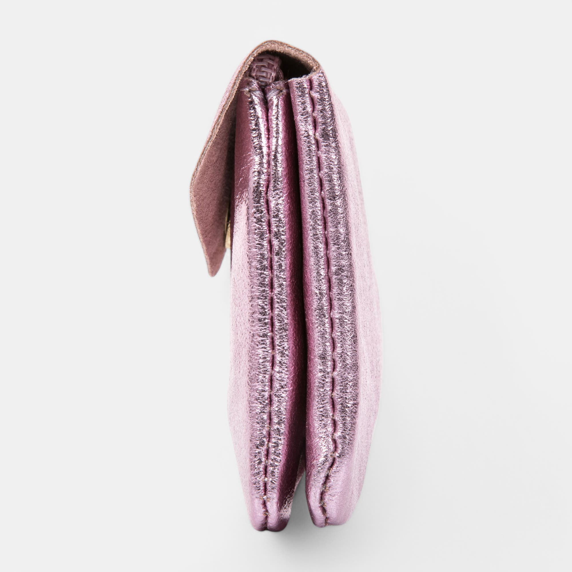 Petite maroquinerie en cuir rose