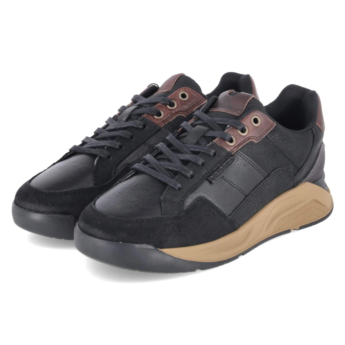 BullboxerLow Sneaker - Black-Dark Brown