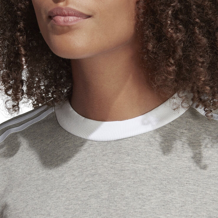 adidas 3-Stripes langærmet T-shirt Grå