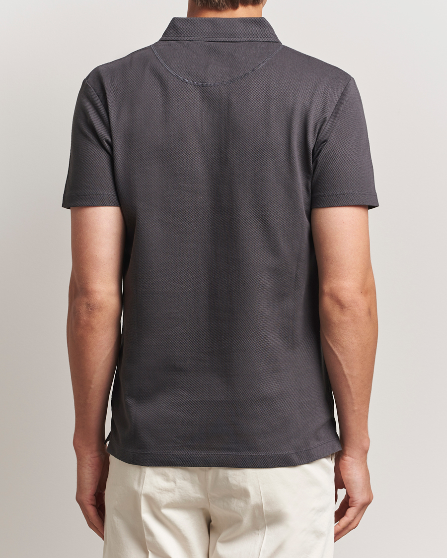 Sunspel Riviera Polo Shirt Charcoal
