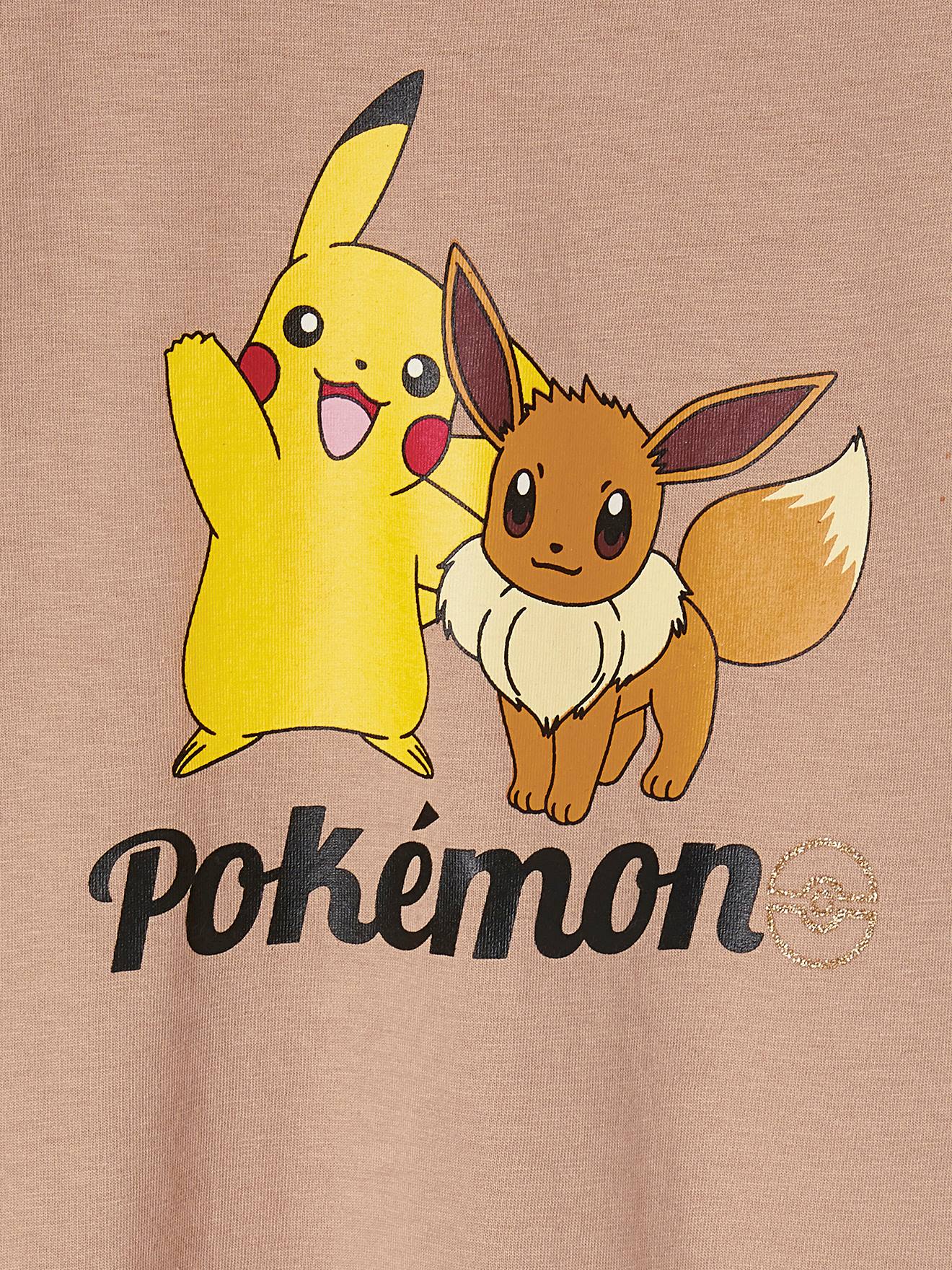 Camiseta de manga comprida Pokémon® para meninas, bege