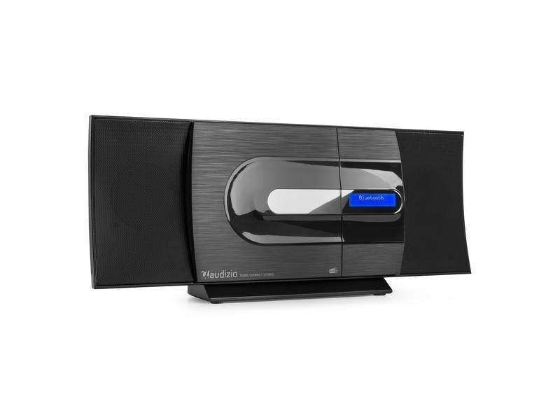 Audizio Radio/CD-Player Tours Schwarz Kompaktes Stereo-HiFi-System mit USB und CD-Player