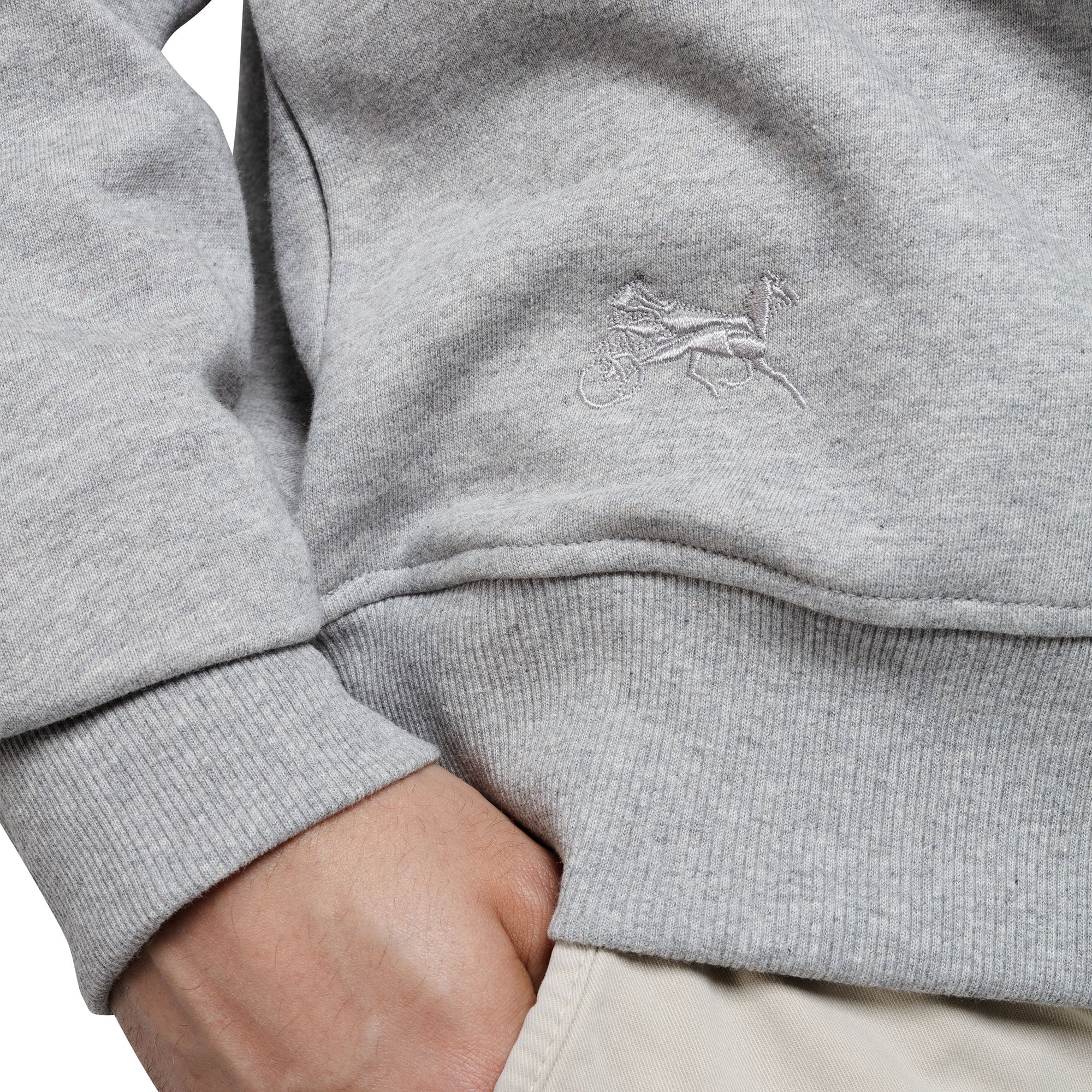 Sweat-shirt gris col rond 100 % coton