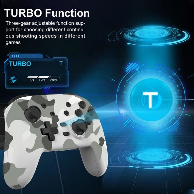 Kompatibel med Nintendo Switch Bluetooth Controller Gamepad Turbo Funktion