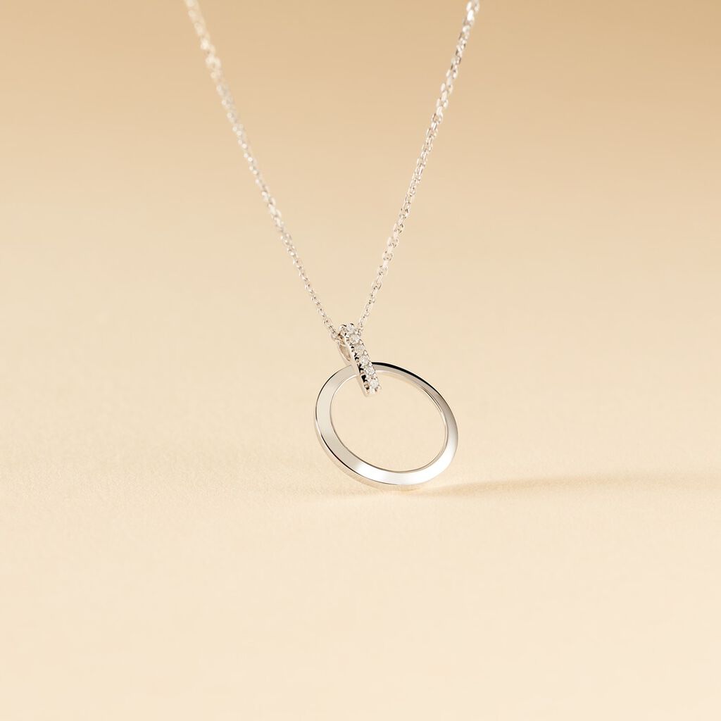 Collier Melissande Or Blanc Diamant