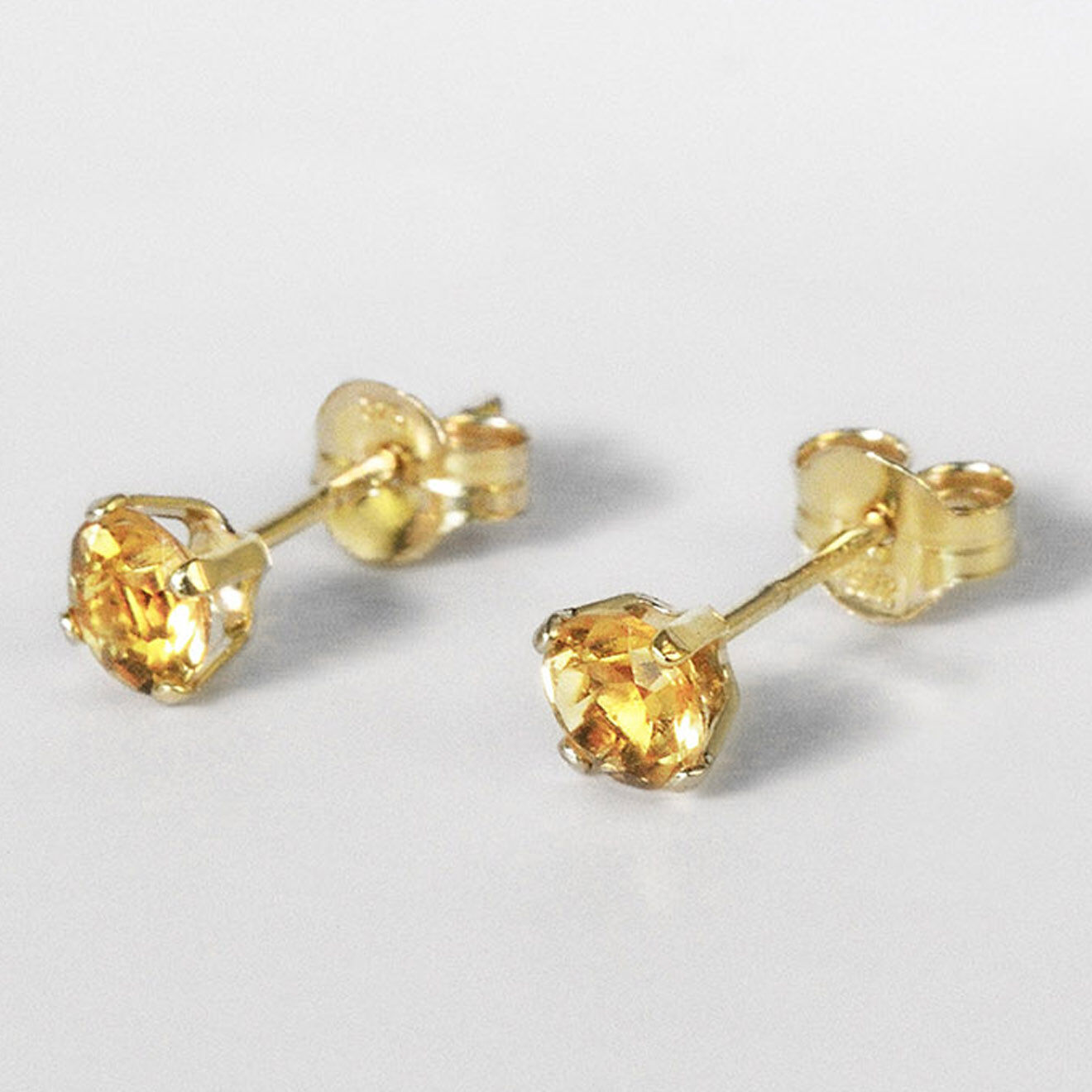 Instant d'Or Boucles d'oreilles Puce Citrine 0.40 ct or jaune