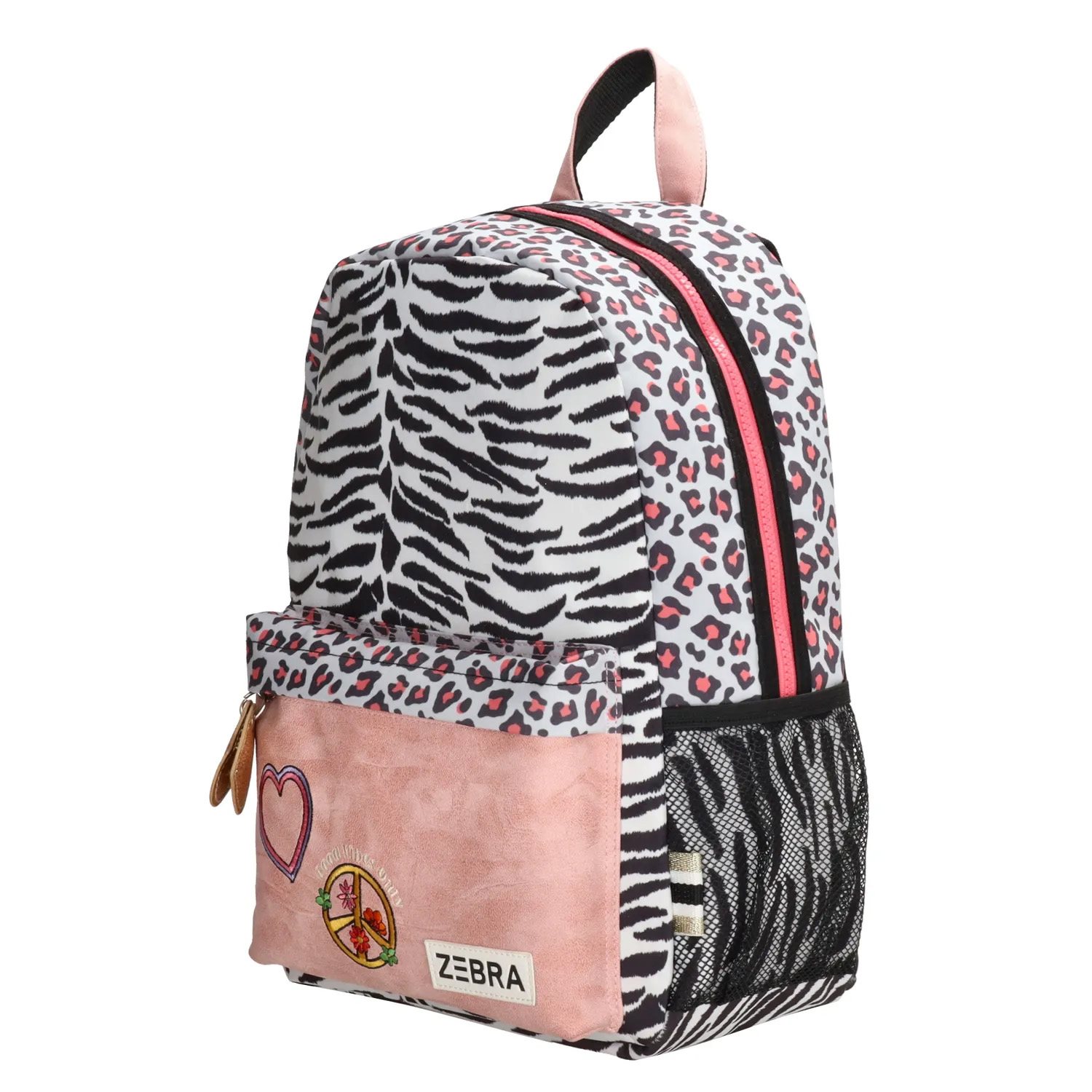 Zebra Trends Olivia Rugzak panter-wit-roze