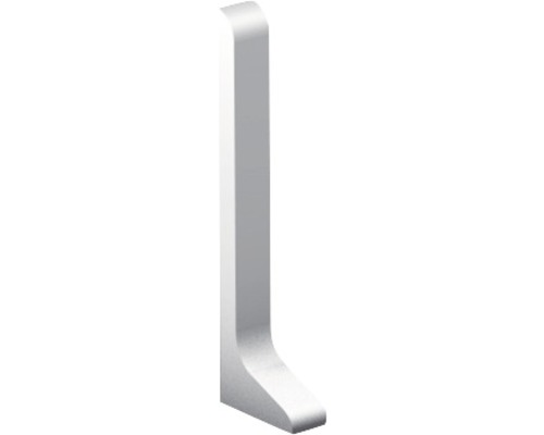 Eindstuk links voor aluminium plint zilver 11x40 mm (1 st.)