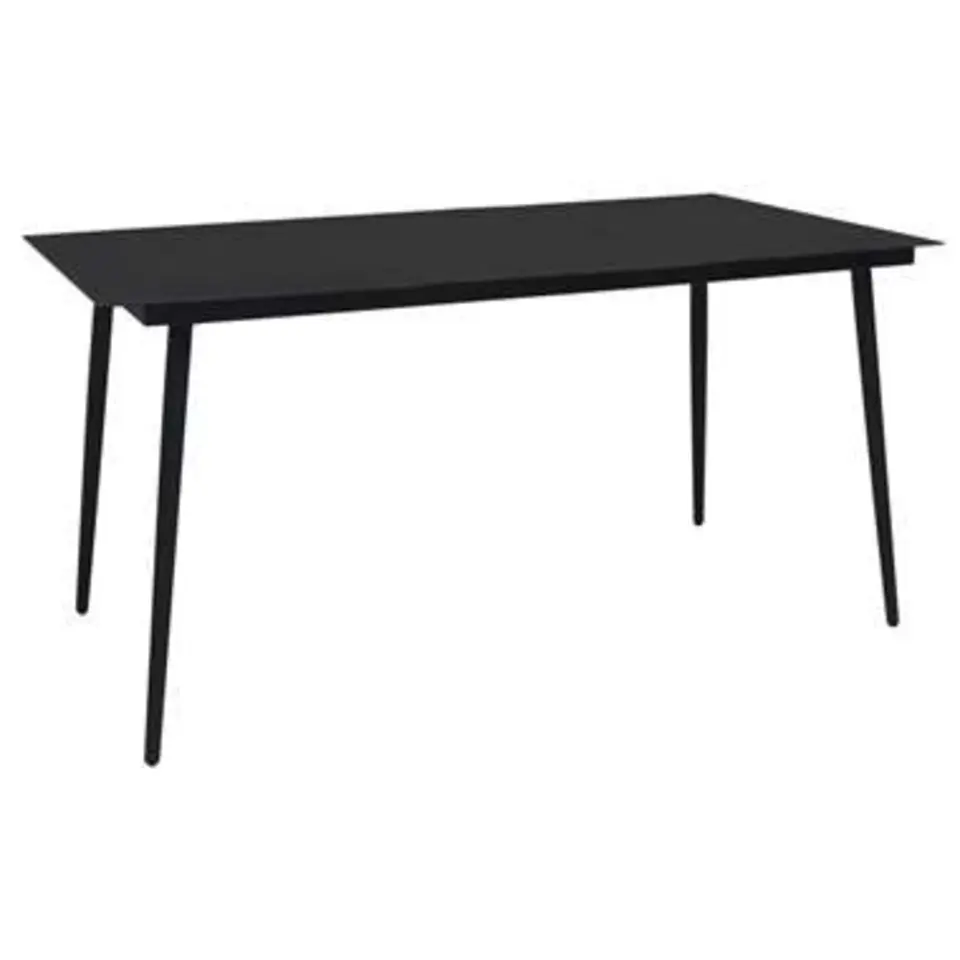 vidaXL - Eetset - Zwart - Staal