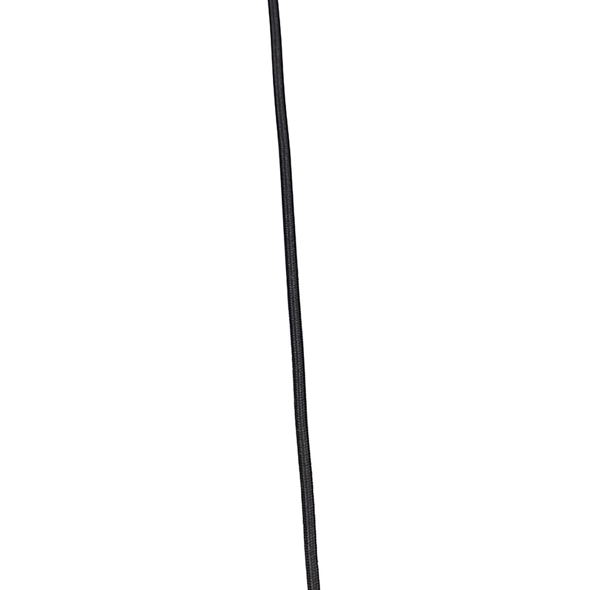 Hanglamp zwart met dubbele velours lampenkap groen met gouden binnenkant - Combi 1