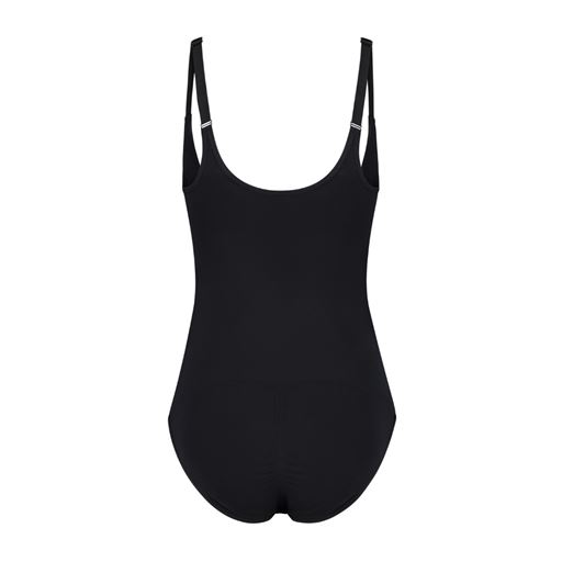 Bye Bra Soft Touch Seamless Open Bust Bodysuit, Black, XL