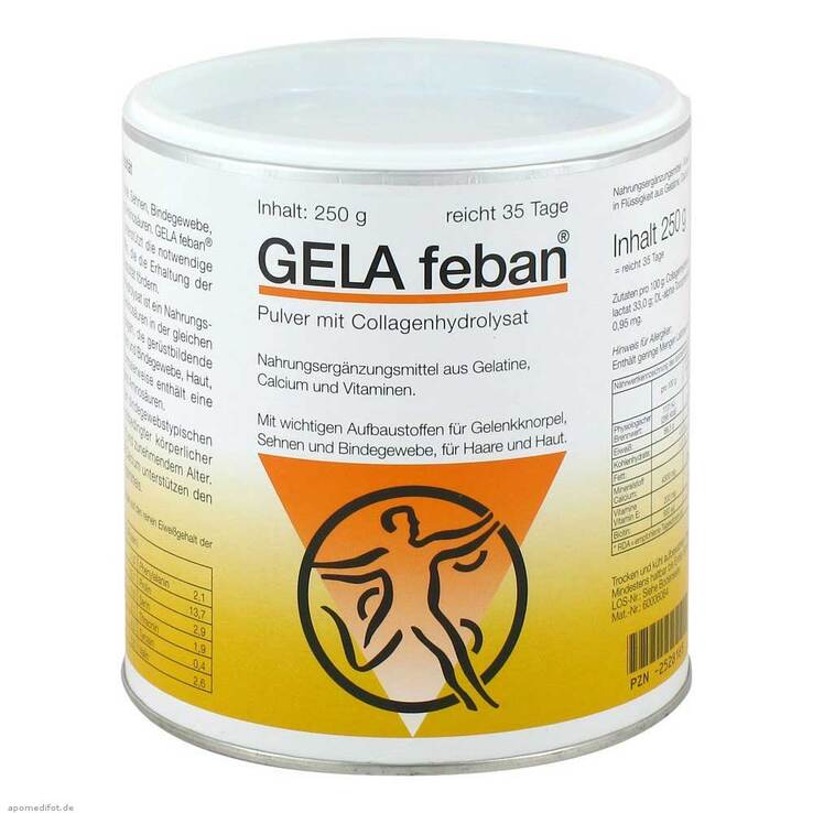 Gelafeban Pulver mit Gelatinehydrolysat, 250 g