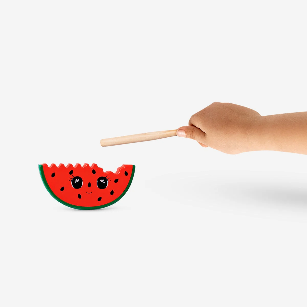 Vandmelonformet slagtøj af træ