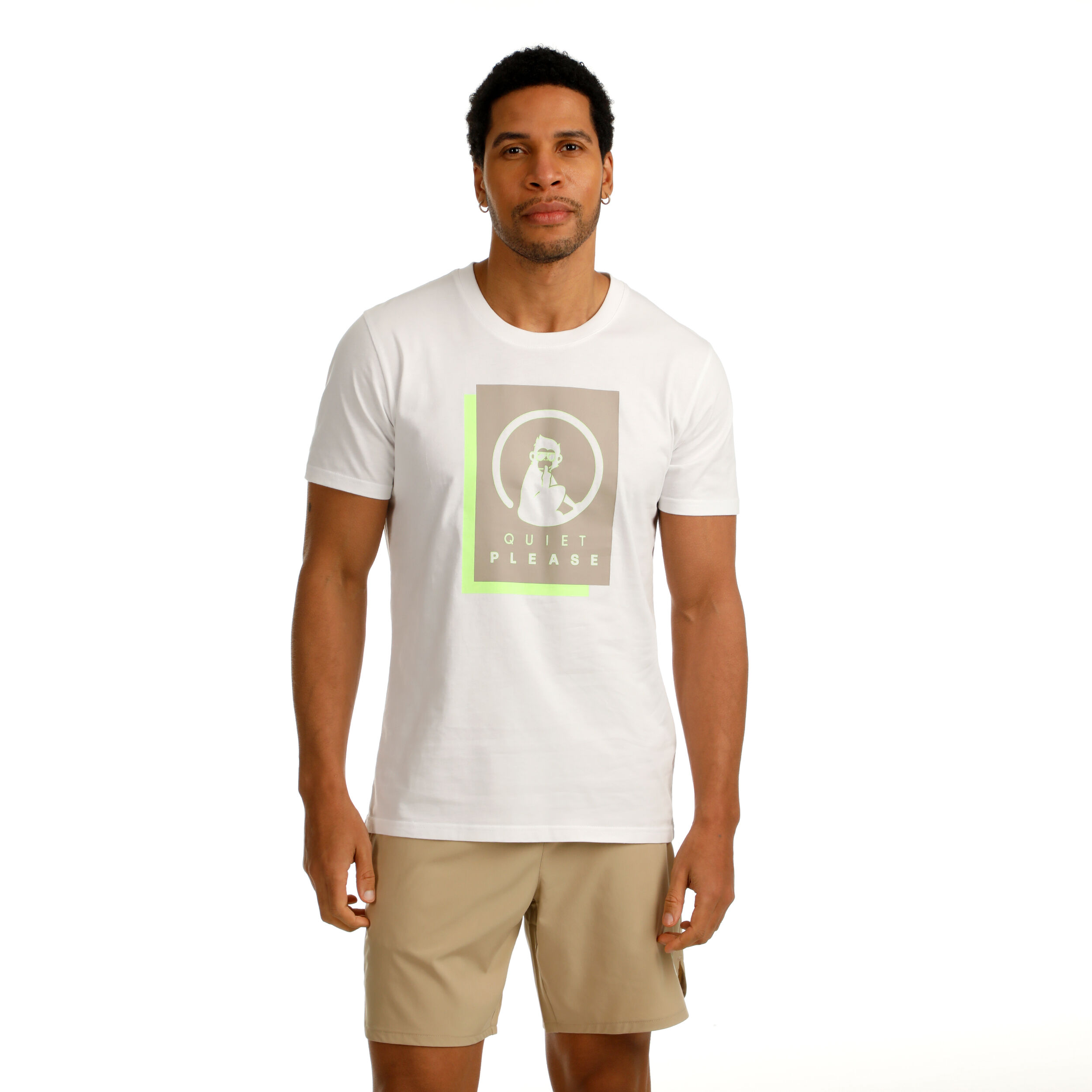 Quiet Please Wild Layer T-shirt Hommes - Blanc , Multicouleur