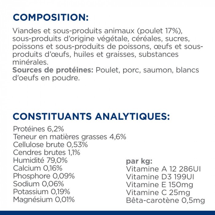 HILL'S Prescription Diet k/d Kidney Care en bouchées au Poulet - Pâtée pour chat