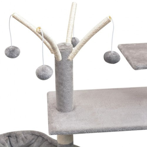 Arranhador para Gatos vidaXL com Haste de Sisal, Cinza