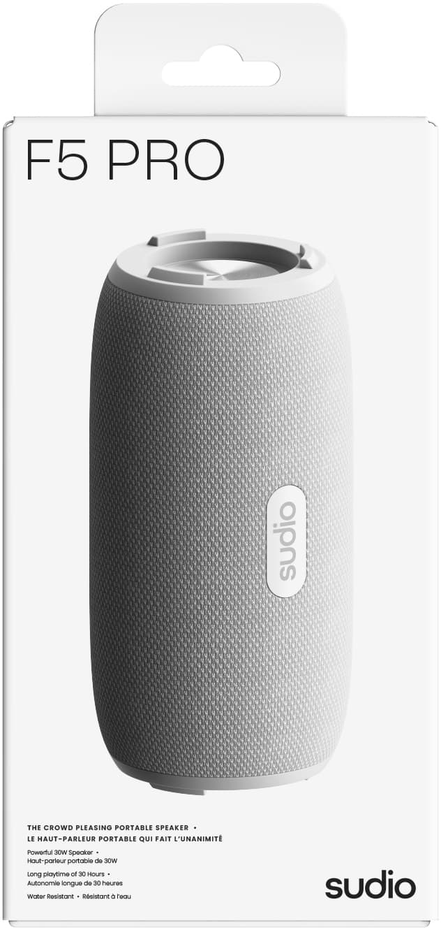 Sudio F5 Pro trådløs bærbar højttaler (hvid)
