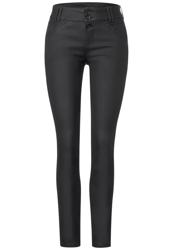 Coating Slim Fit Hose - Black