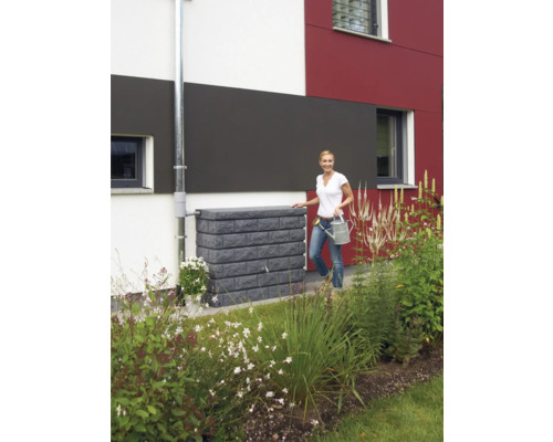 GARANTIA Rocky 400 l wandtank, donker graniet