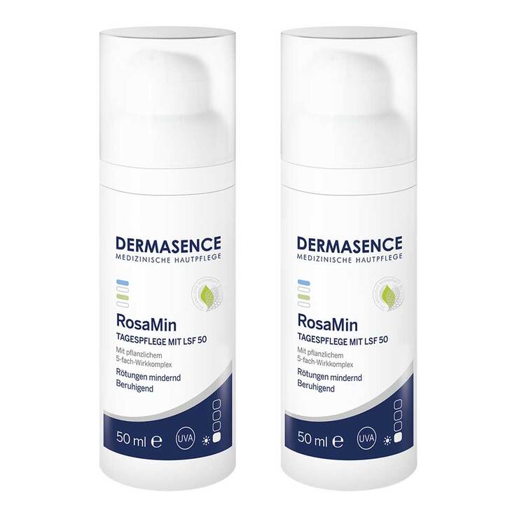 Dermasence Rosamin Tagespflege LSF 50 Emulsion, 2x50 ml