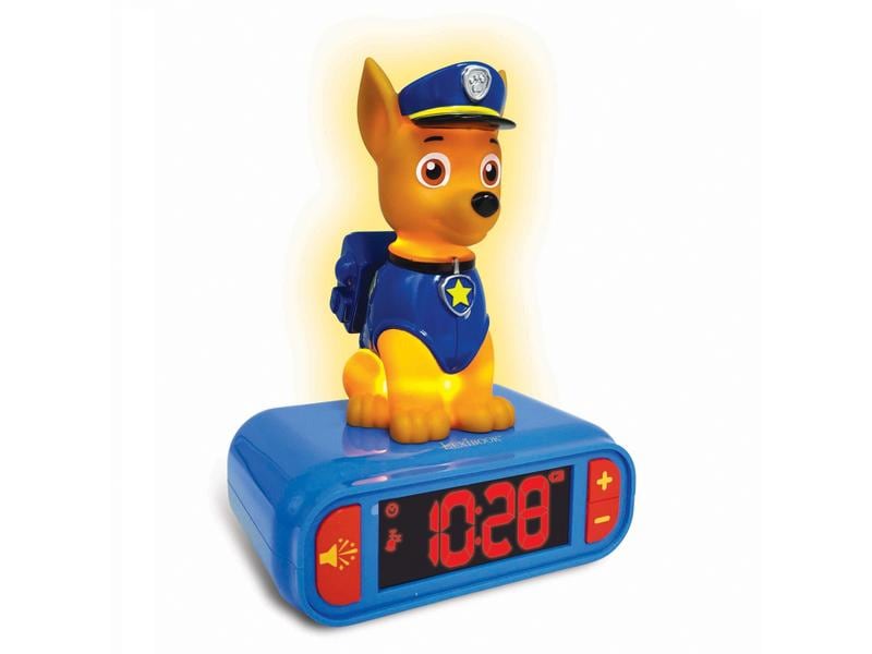 Lexibook Wecker mit Nachtlicht Paw Patrol Chase Digitalwecker für Kinder