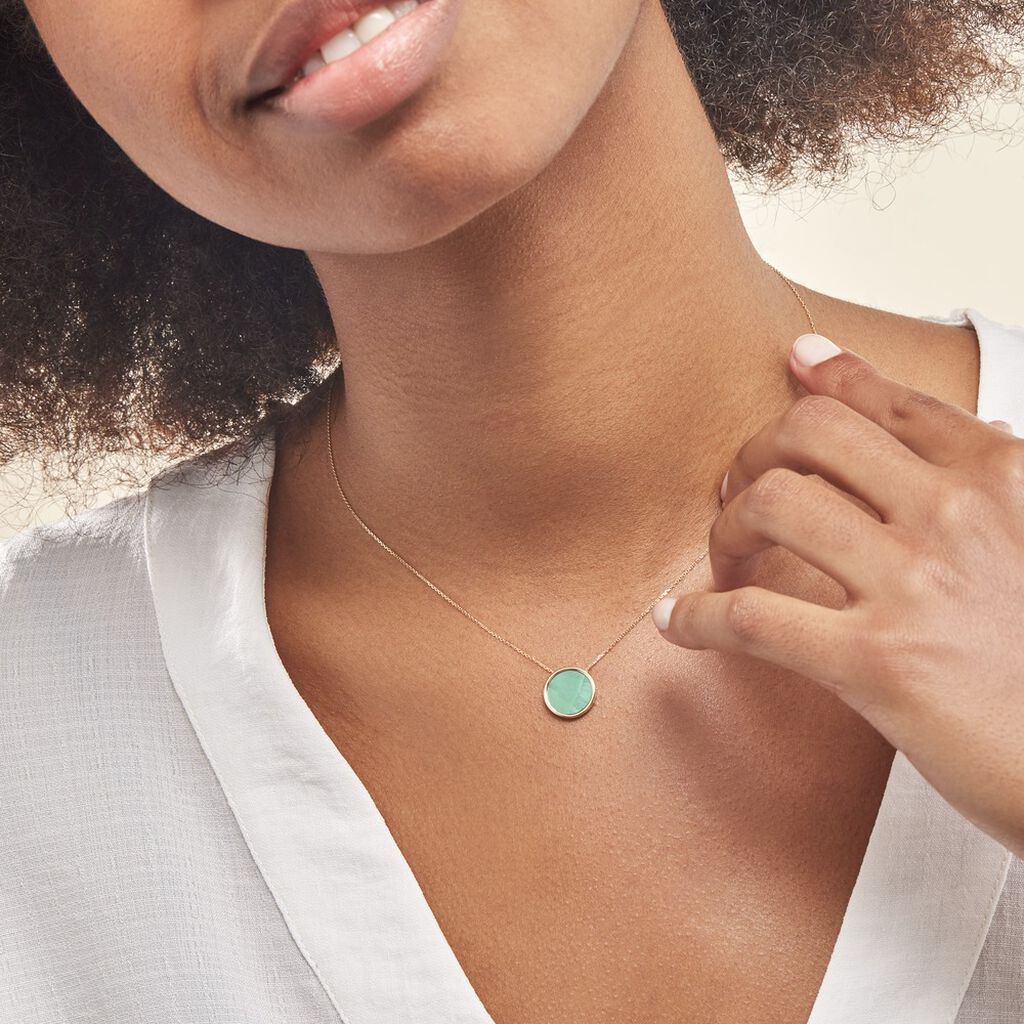 Collier Florica Or Jaune Malachite