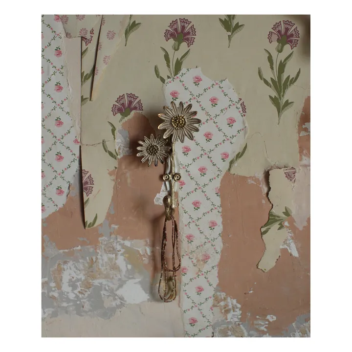 Doing Goods Patère en laiton Dotty Daisy | Blanc