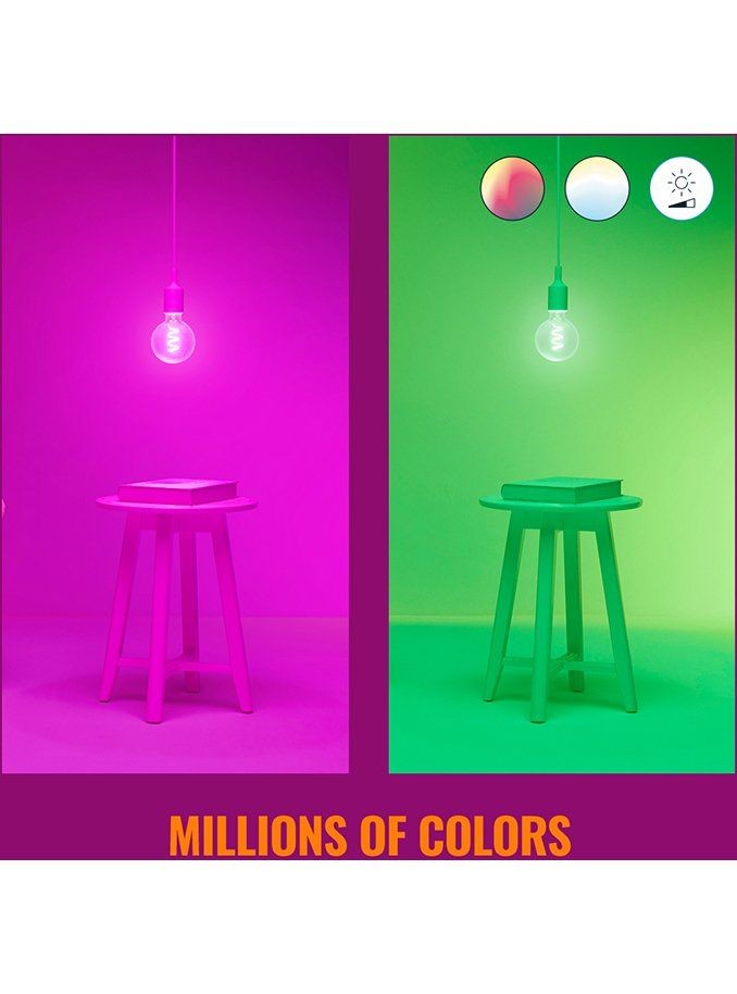 WiZ - E27 - Color & Tunable White Filament Bulb - Globe - WiFi