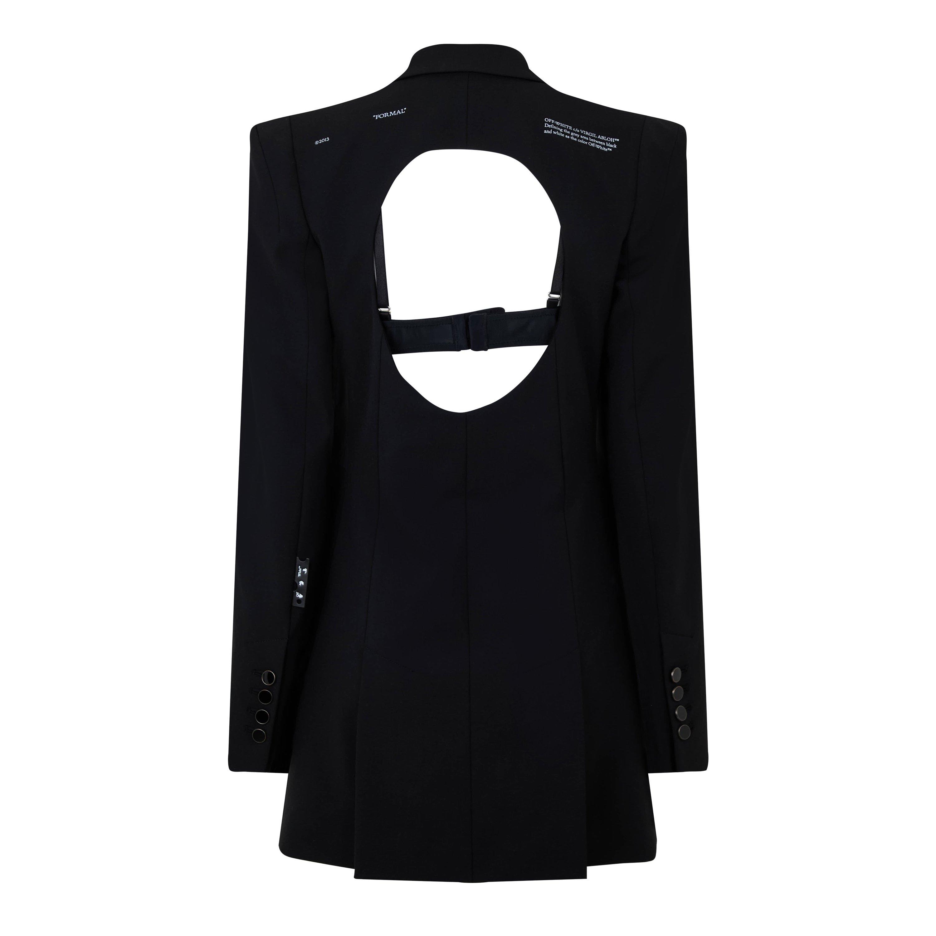 Off White Tailored Cut Out Mini Dress