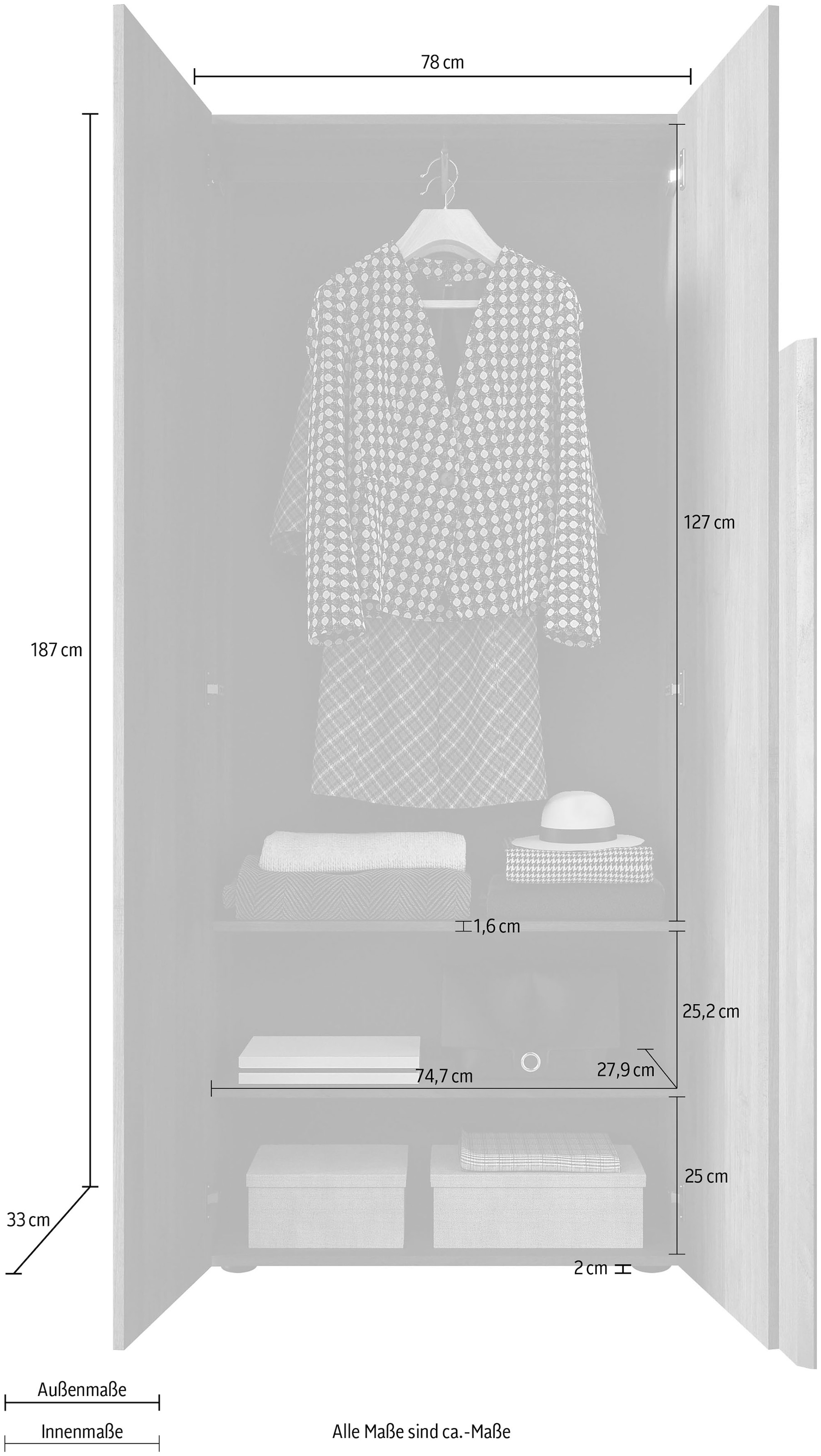 INOSIGN Garderobenschrank »Jupiter« Breite 78 cm