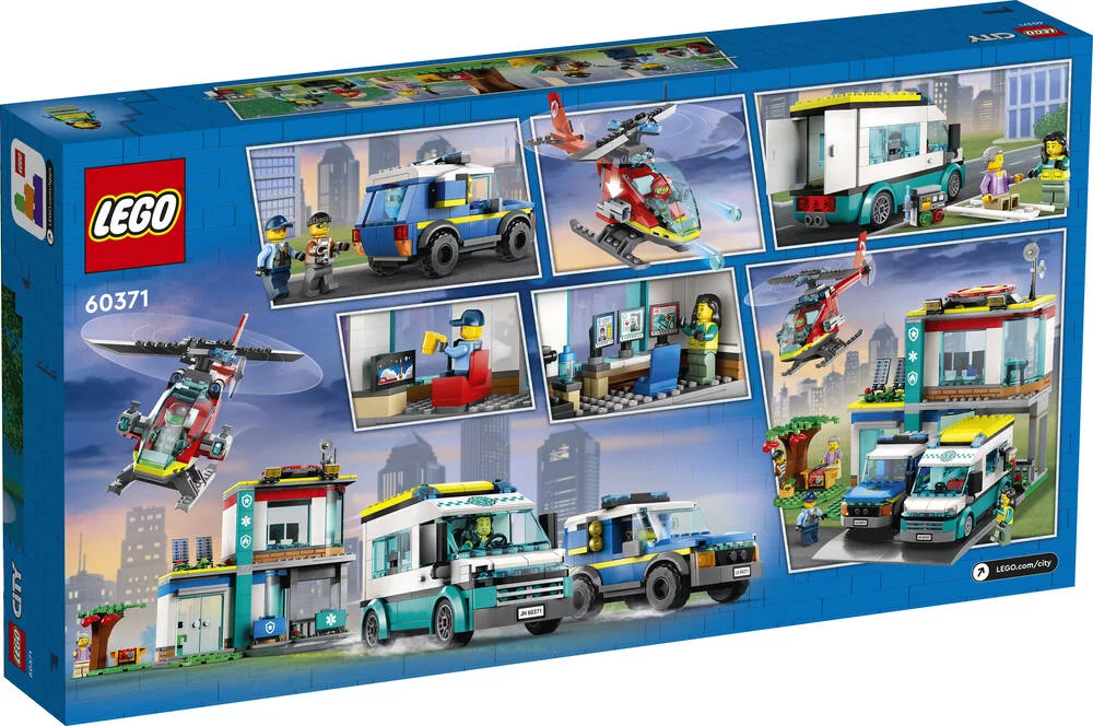 LEGO®CITY 60371- LE QG DES VEHICULES D’URGENCE