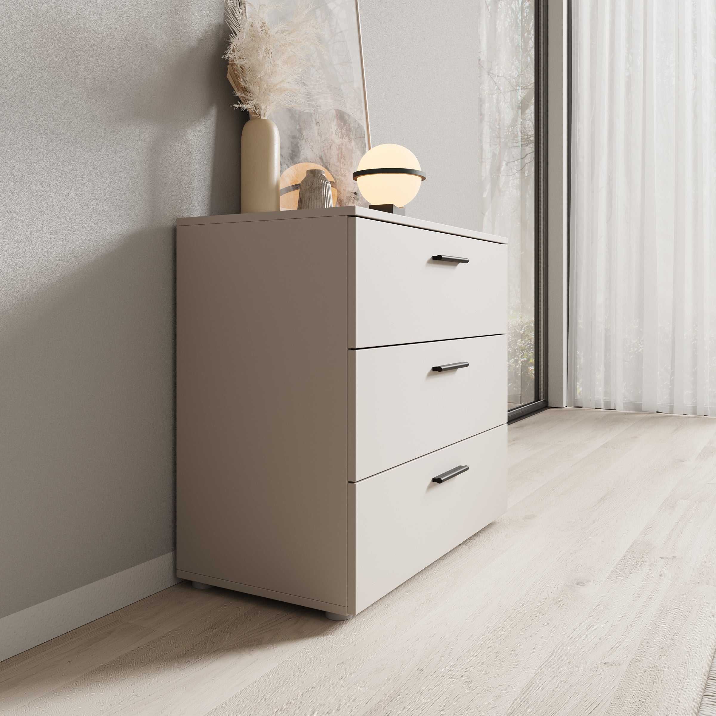 Isandro - Ladekast - Beige - 80x41x74 cm