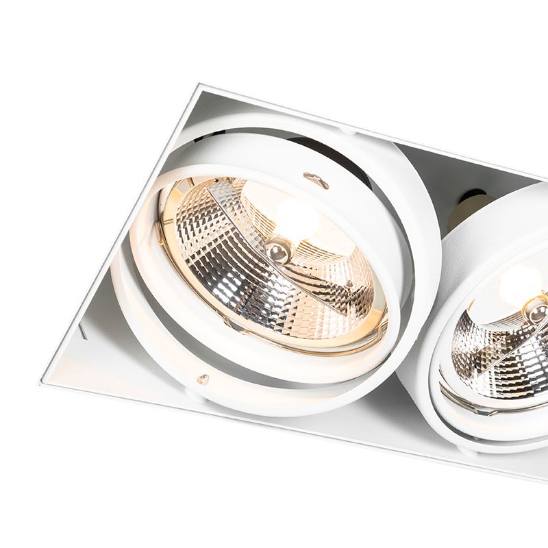 Inbouwspot wit GU10 AR111 trimless 2-lichts - Oneon