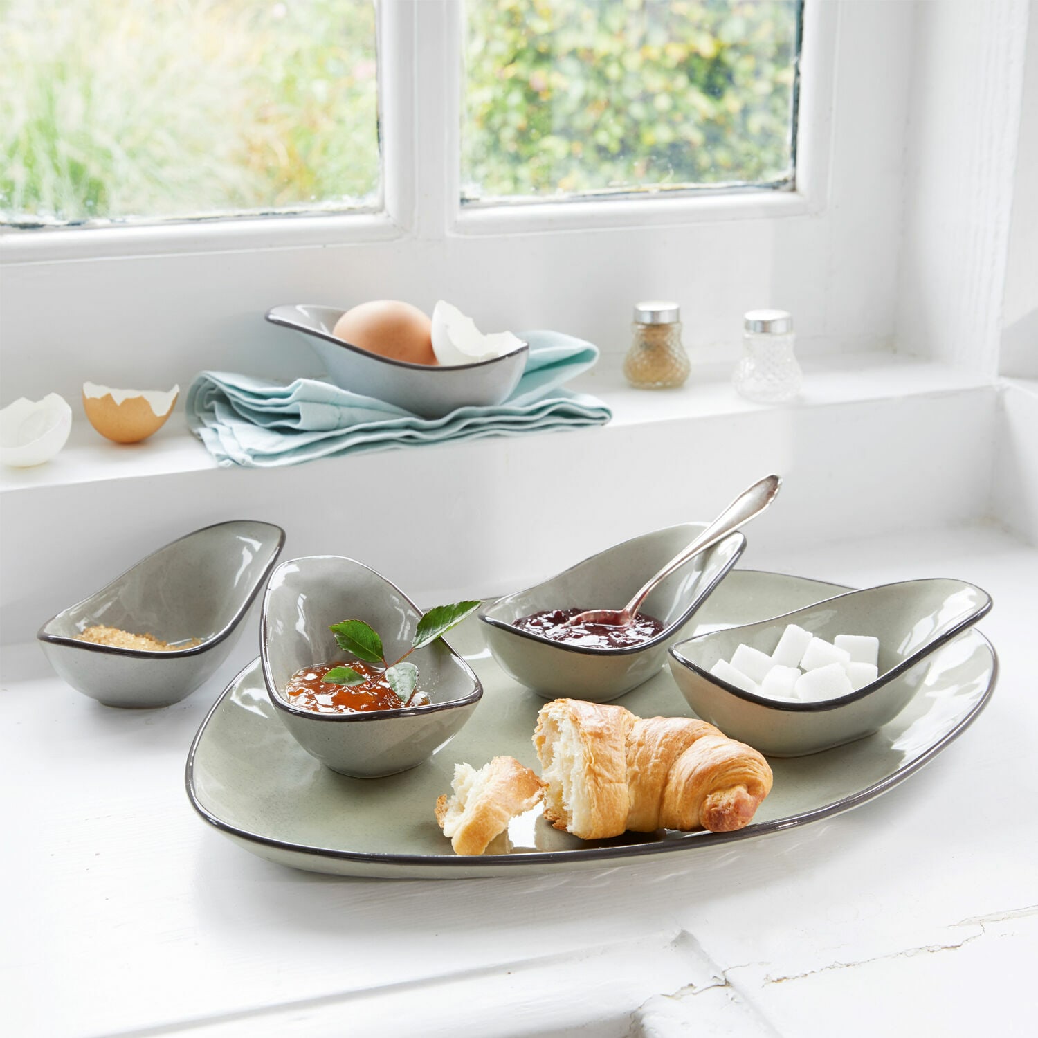 Servierschälchen  6er Set Biarré grau
