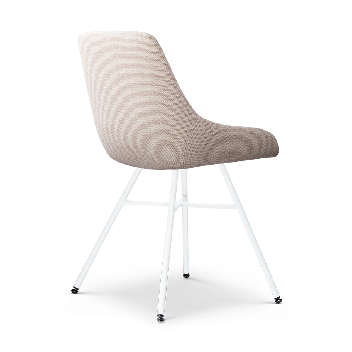 Eetkamerstoel Noa-Isa beige - wit onderstel