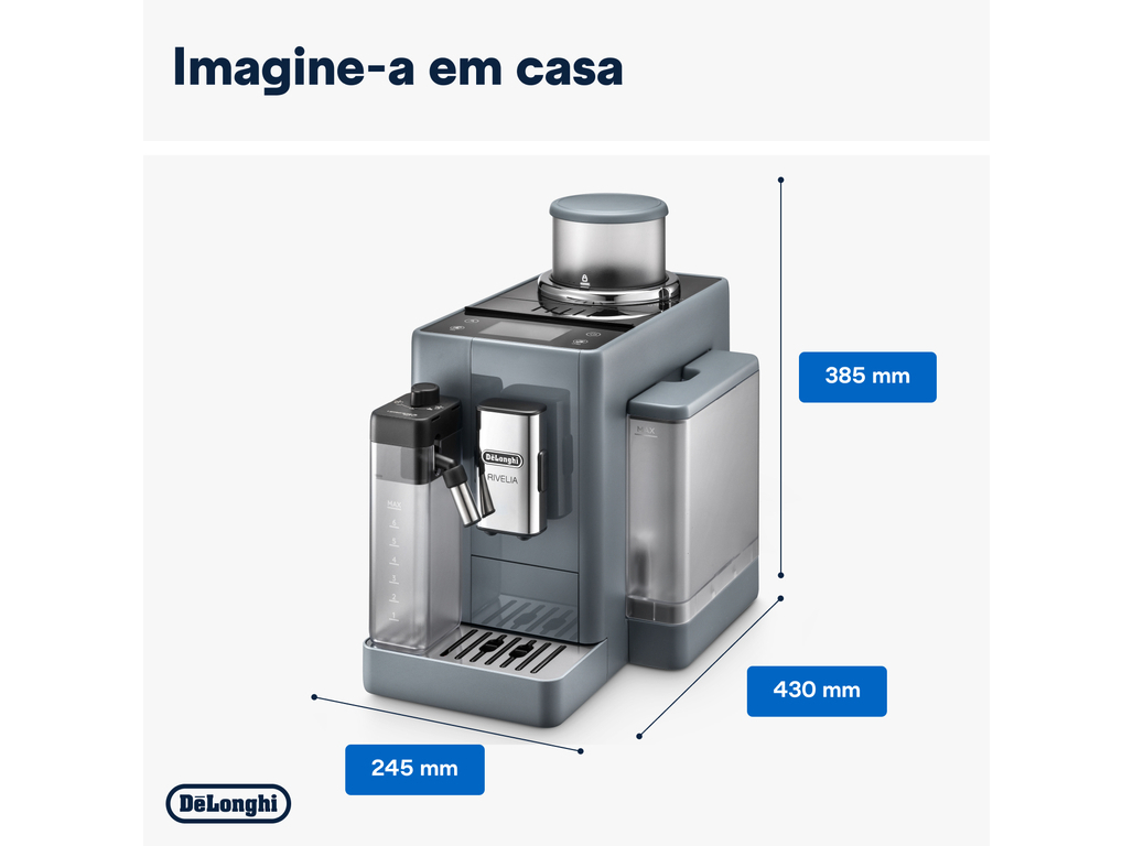 MÁQUINA DE CAFÉ AUTOMÁTICA DELONGHI RIVELIA LATTE CREMA EXAM440.55.G